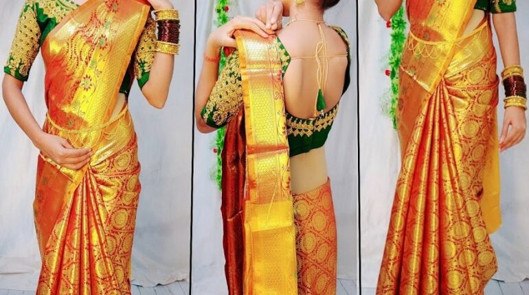 how wear silk saree